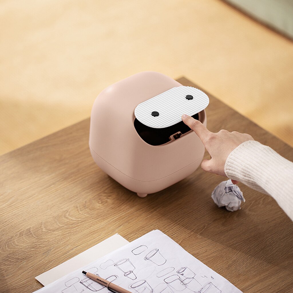 Mini Cute Waste Bin Desktop Trash Can Office Desktop Garbage Bin