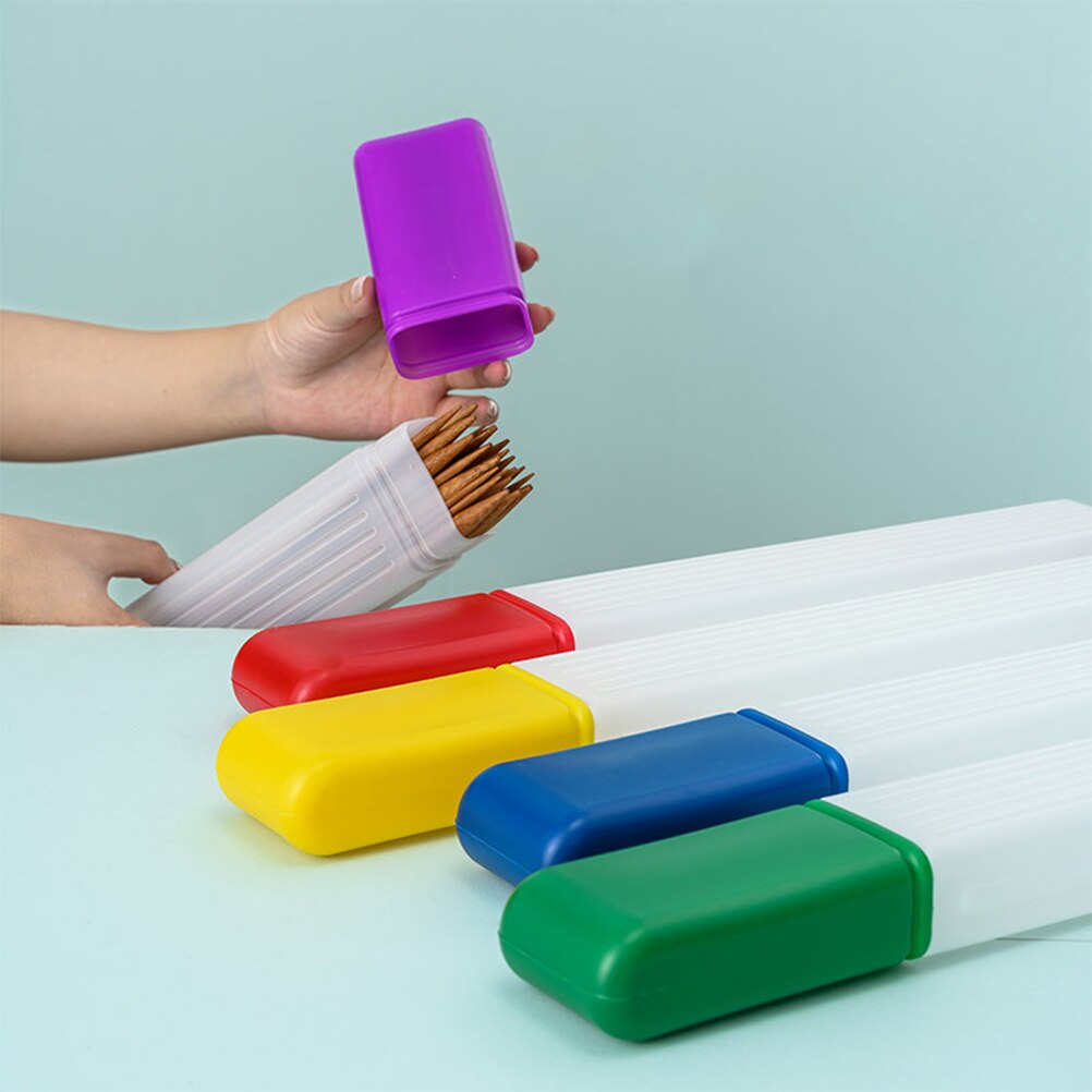 5PCS Knitting Needles Container Long Plastic Knitting Needle Container Sewing Tool Container for Home