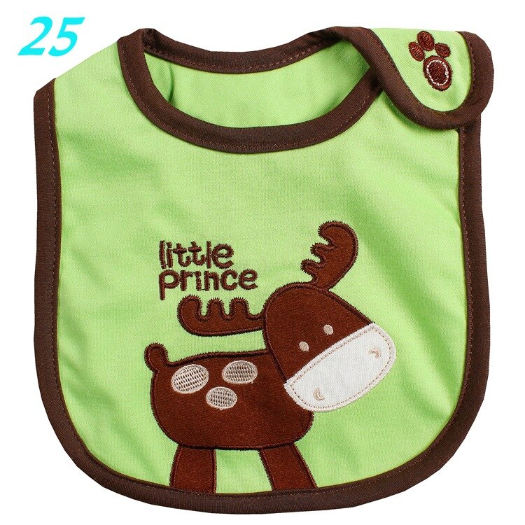 Pechera bordada de algodón para bebé, babero multicolor de dibujos animados para alimentación de bebé, resistente al agua, material para bebé, bufanda para infante: 1