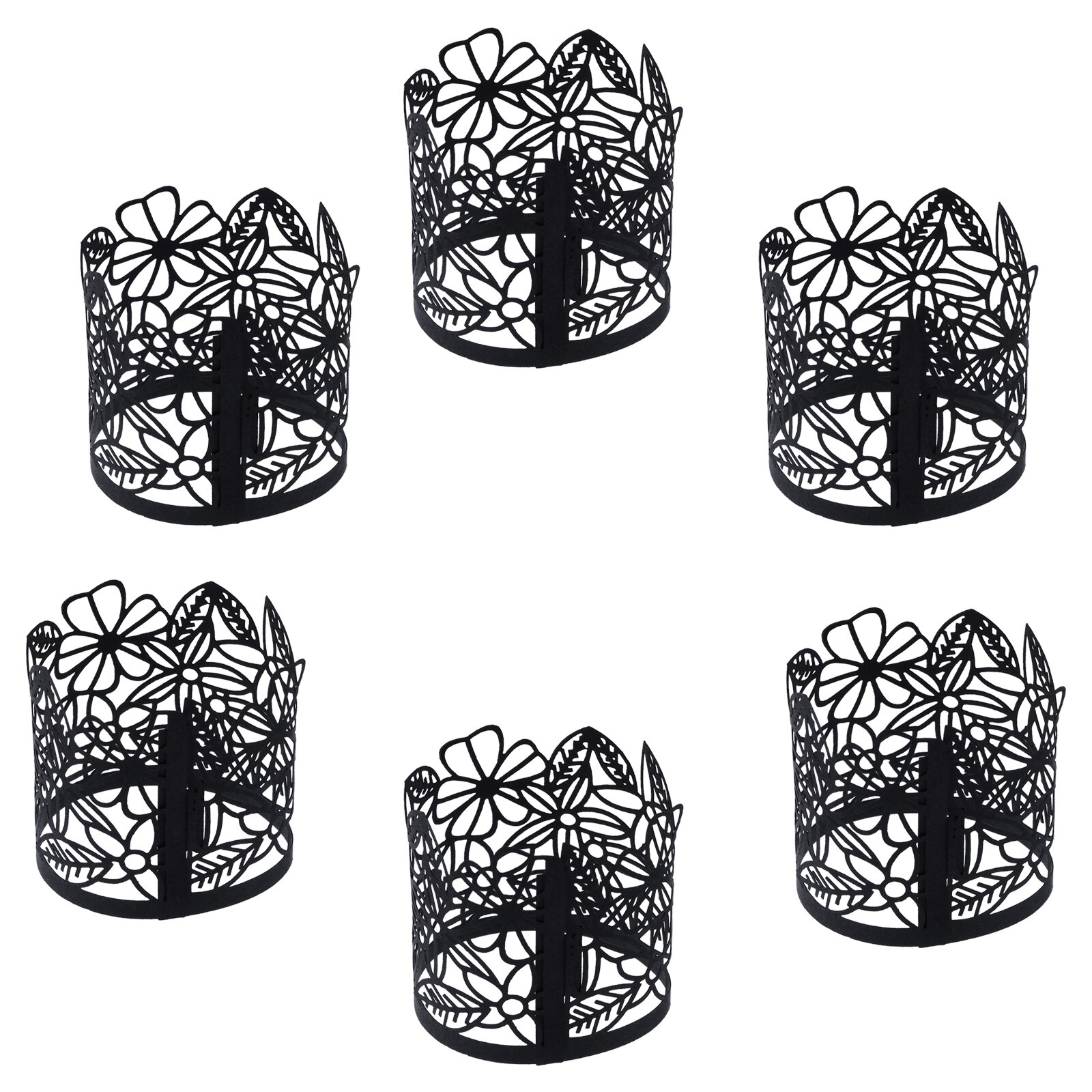 50pcs Hollow Paper Candle Holders Wraps Paper Lamp Enclosures Candle Wraps