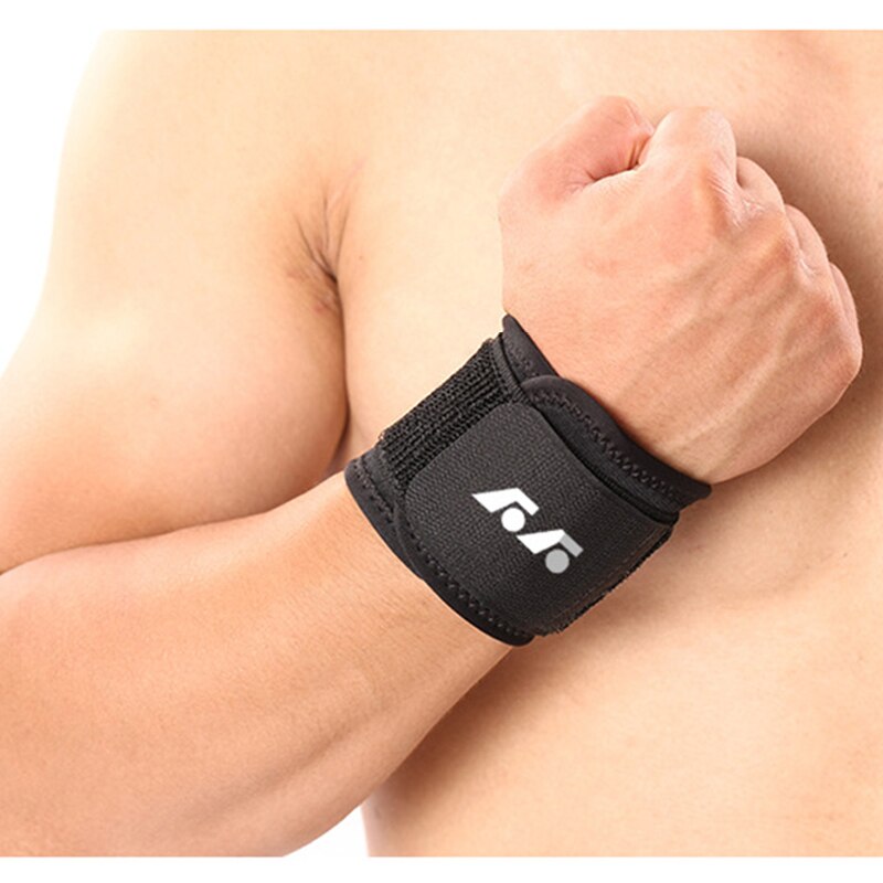 Muñequera ajustable para hombre y mujer, pulsera de entrenamiento deportivo, Protección deportiva , 1 ud.: 1PC Black