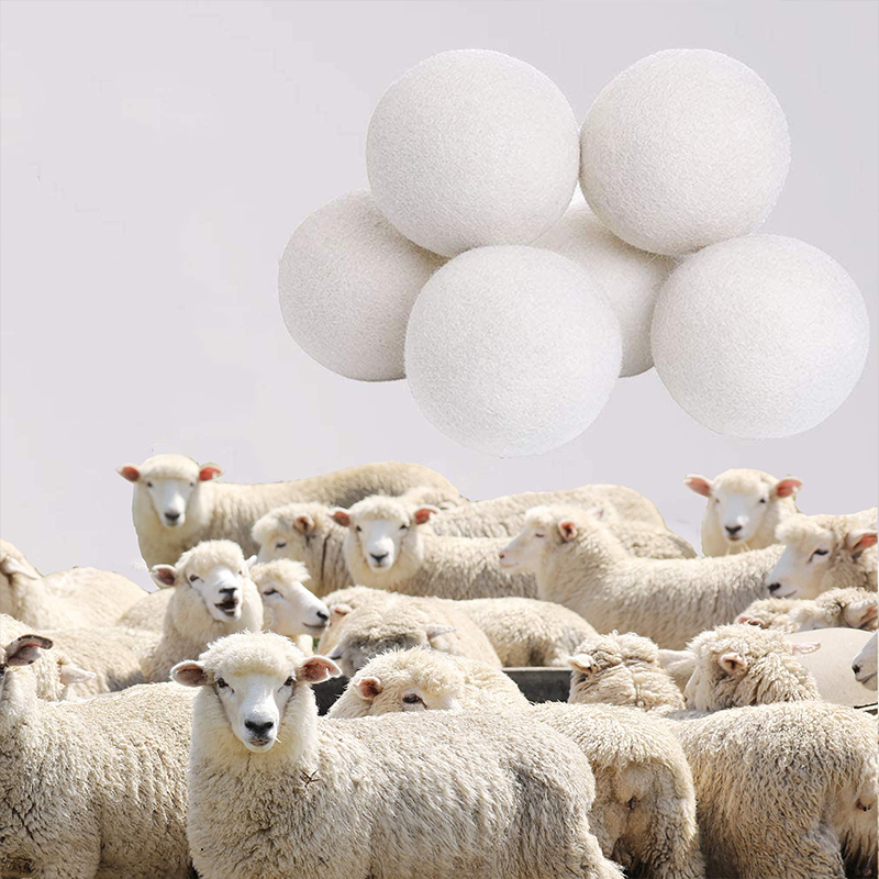 Boule de séchage en laine Anti-enroulement statique, boule de lessive domestique, boule de feutre de séchage de laine, boule de séchage surdimensionnée, motif Animal