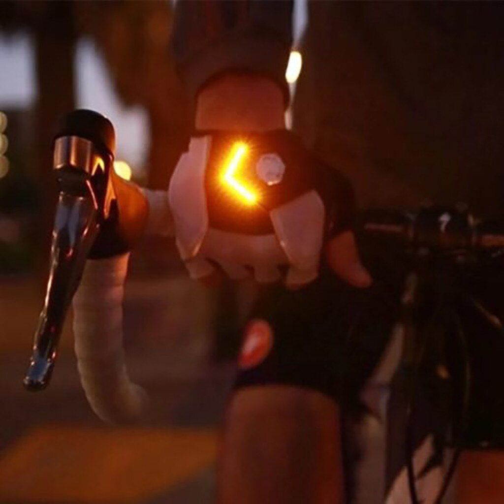 Fahrrad Handschuhe Bike Radfahren Handschuhe Mit Blinker Drehen Automatische Sensor Halb Finger Sport Blinker Handschuhe 812