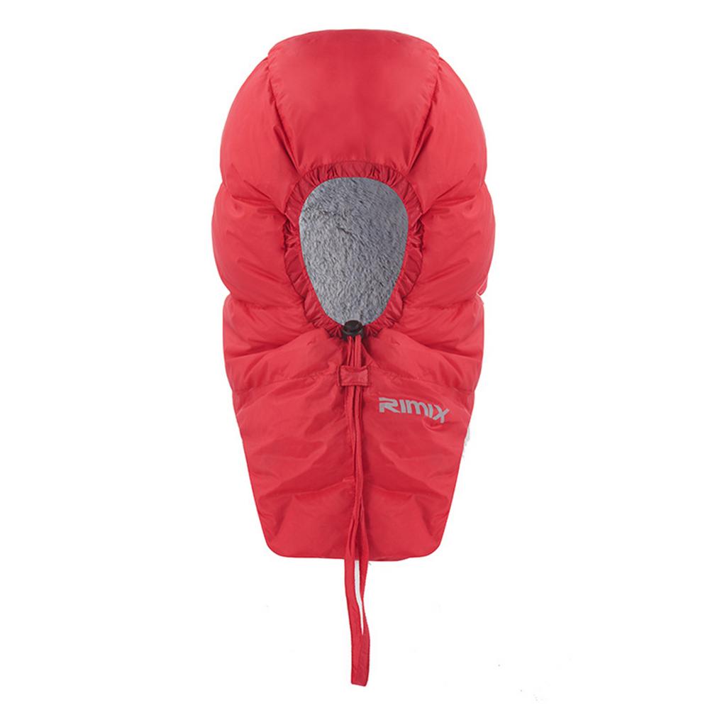 Down Hood Outdoor Hiking Camping Waterproof Warm Hat Plus Velvet Thick Windproof Men And Women Protection Against Cold Workable: Red