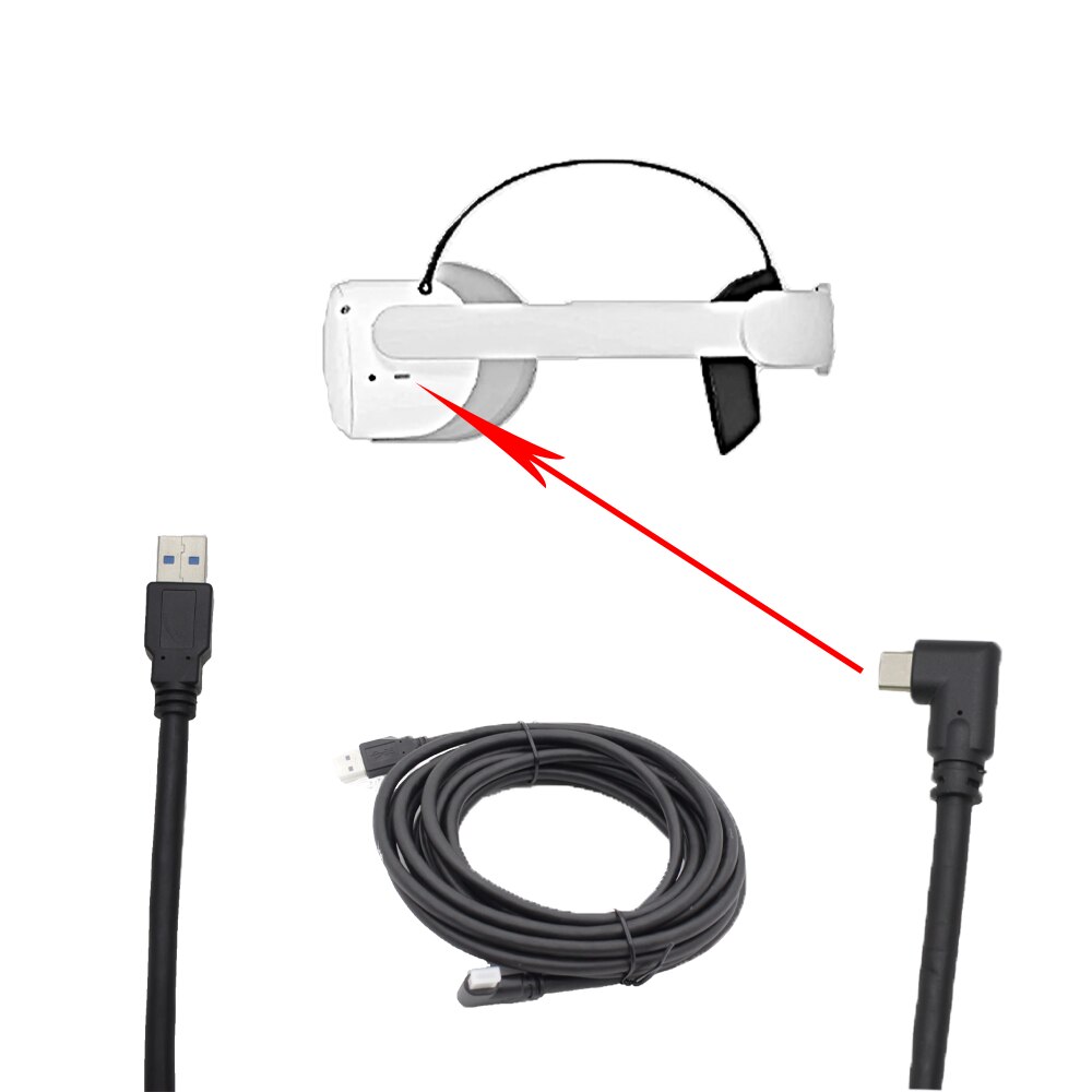 5M Link Cable for Oculus Quest 2 VR Headset Type C to TypeC/ USB 3.1
