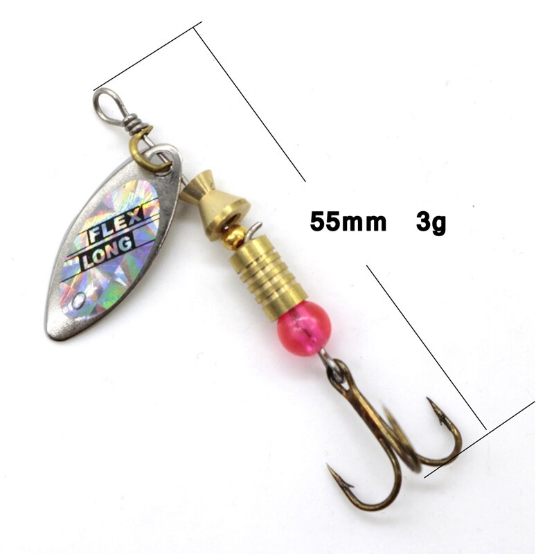 10Pcs/Lot Fishing Spoon Lures Spinner Bait 3-7G Fishing Wobbler Metal Baits Spinnerbait Isca Artificial Free with Box