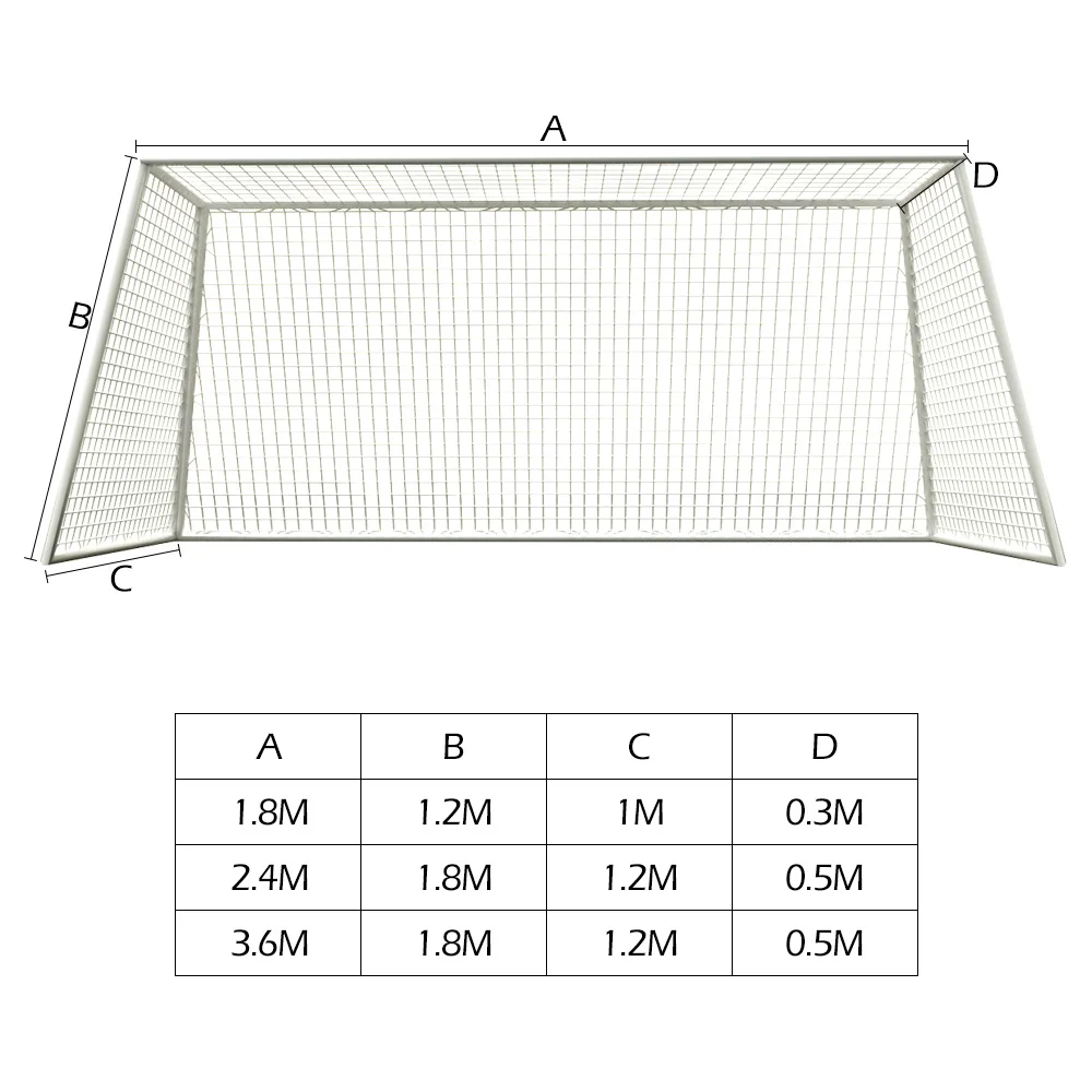 Full Size Voetbaldoel Net Voetbal Doelpaal Voetbal Training Accessoires Voetbal Net Voetbal Net Voetbal Trainingsmateriaal