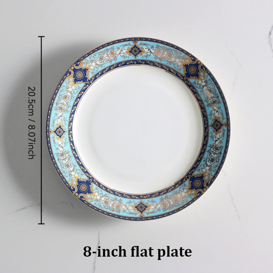 impostato di tazze da caffè e piattini per tazze da caffè in porcellana di lusso in stile britannico Piatto in ceramica barocca impostato di tazze da tè pomeridiano retrò Miglior regalo: Viola