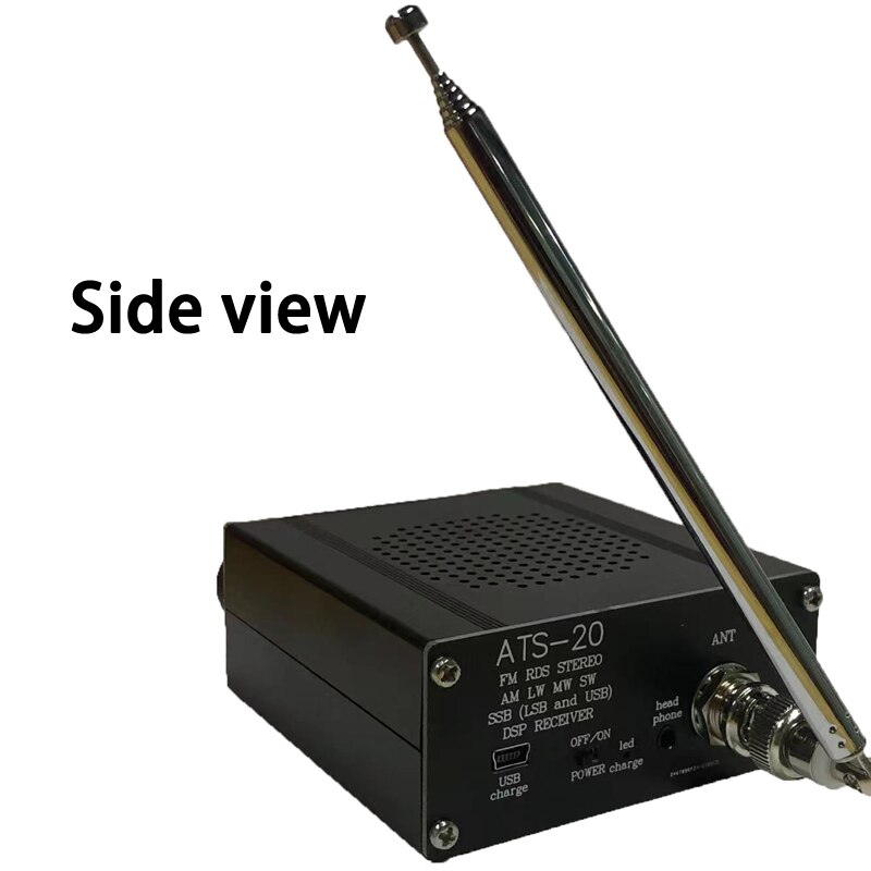 Gemonteerd SI4732 Alle Band Radio Receiver Draagbare Fm Am (Sw &amp; Mw &amp; Lw) ssb (Lsb &amp; Usb) Met Lithium Batterij + Antenne + Luidspreker + Case