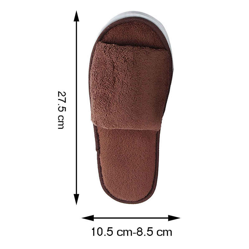 Ett par unisex mjuka botten vinter tofflor hotell resor bärbara tofflor engångs hem gäst inomhus bomull tyg toffel
