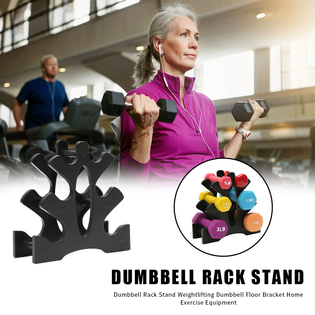 Gym dumbbell rack stativ vektløfting dumbbell gulvbrakett støtte vektholder hjemme treningsutstyr verktøy rekvisita