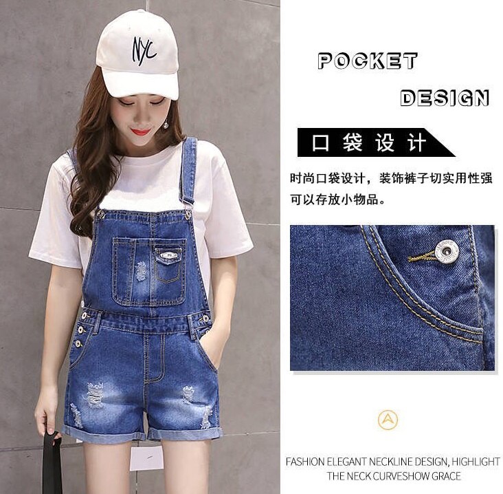 Mono vaquero con tirantes para mujer embarazada, pantalones cortos de maternidad, ropa de utillaje, Vaqueros vientre, mono con tirantes,