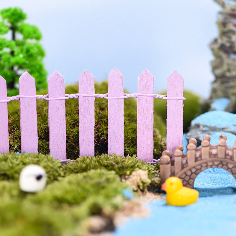 Kleine Zaun Handwerk Micro Landschaft Farbe Holz Bonsai Sukkulenten Mini Zaun Dekoration Garten Environmentaly Schutz
