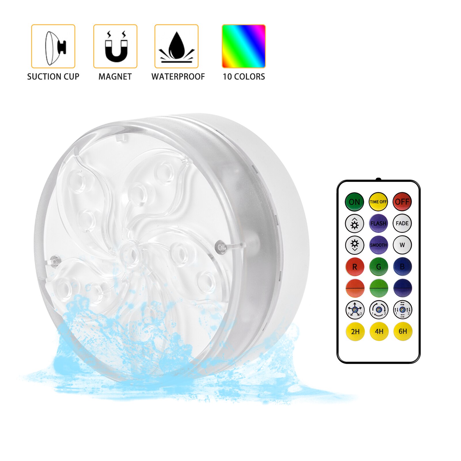 Fish Tank Onderwater Lamp Waterdicht Rf Led Verlichting Afstandsbediening Aquarium Kerst Dompelpompen Huis Tuin Decor Landschap