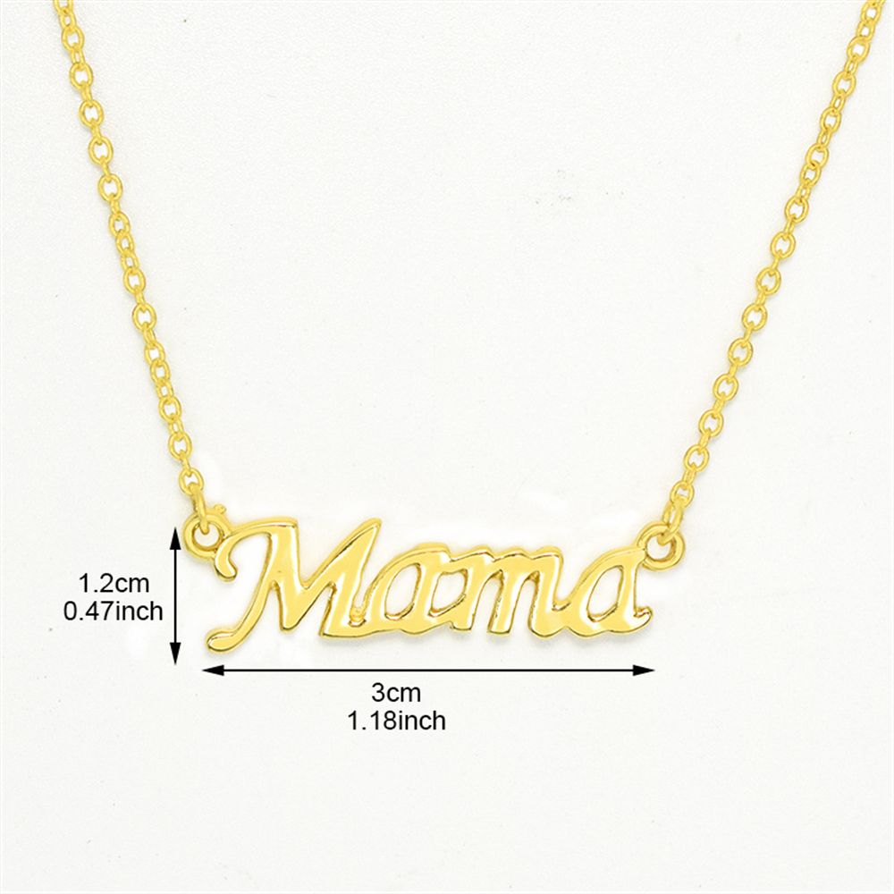 Petite maman maman maman lettres collier estampillé mot initiale amour Alphabet mère colliers pour Thanksgiving fête des mères