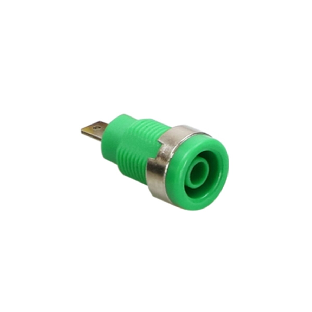 1/5/10PCS Insulated Safety 32A 4mm Banana Terminal 6 Colors Female Jack Panel Mount Socket Binding Post Wire Connector: Green / 10PCS