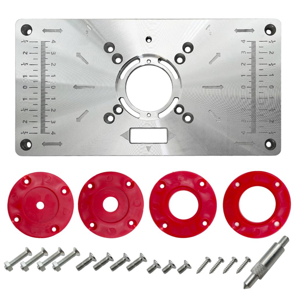 Multifunctionele aluminium router freestafel inzetplaat trimmer graveermachine houtbewerking bankgereedschap: Paars