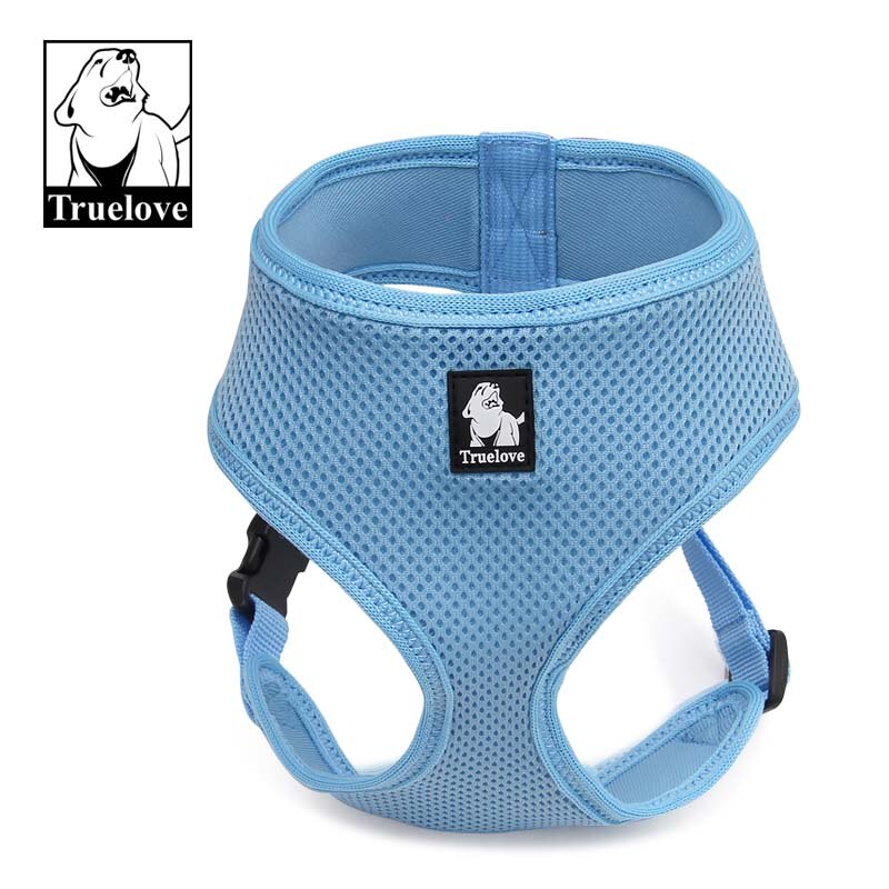 Truelove Puppy Cat Pet Dog Harness Breathable Mesh Nylon dog Harness Strap Soft Walk Vest Collar For Small Medium Size Dog Pets: XS 28-36cm Chest / blue
