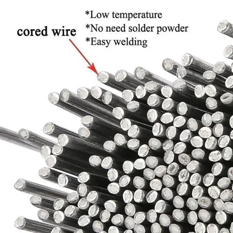 Varilla de soldadura de plata Universal de aluminio de fusión fácil de baja temperatura, varilla de alambre con núcleo, soldadura sin necesidad de polvo de soldadura, barra de soldadura, 10/20/40 Uds.