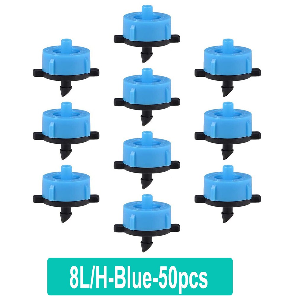 20-100pcs 2L/4L/8L Auto Micro Drip Irrigation System Pressure Compensating Regulator Watering Dripper Agriculture Garden Tools: 50pcs-8L
