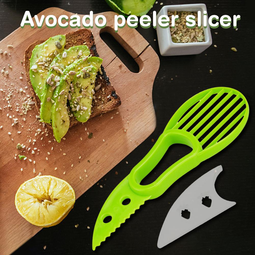 Avocado Dunschiller 3 In 1 Multifunctionele Duurzaam Plastic Avocado Slicer Cutter Fruit Groente Splitter Keuken Gereedschap