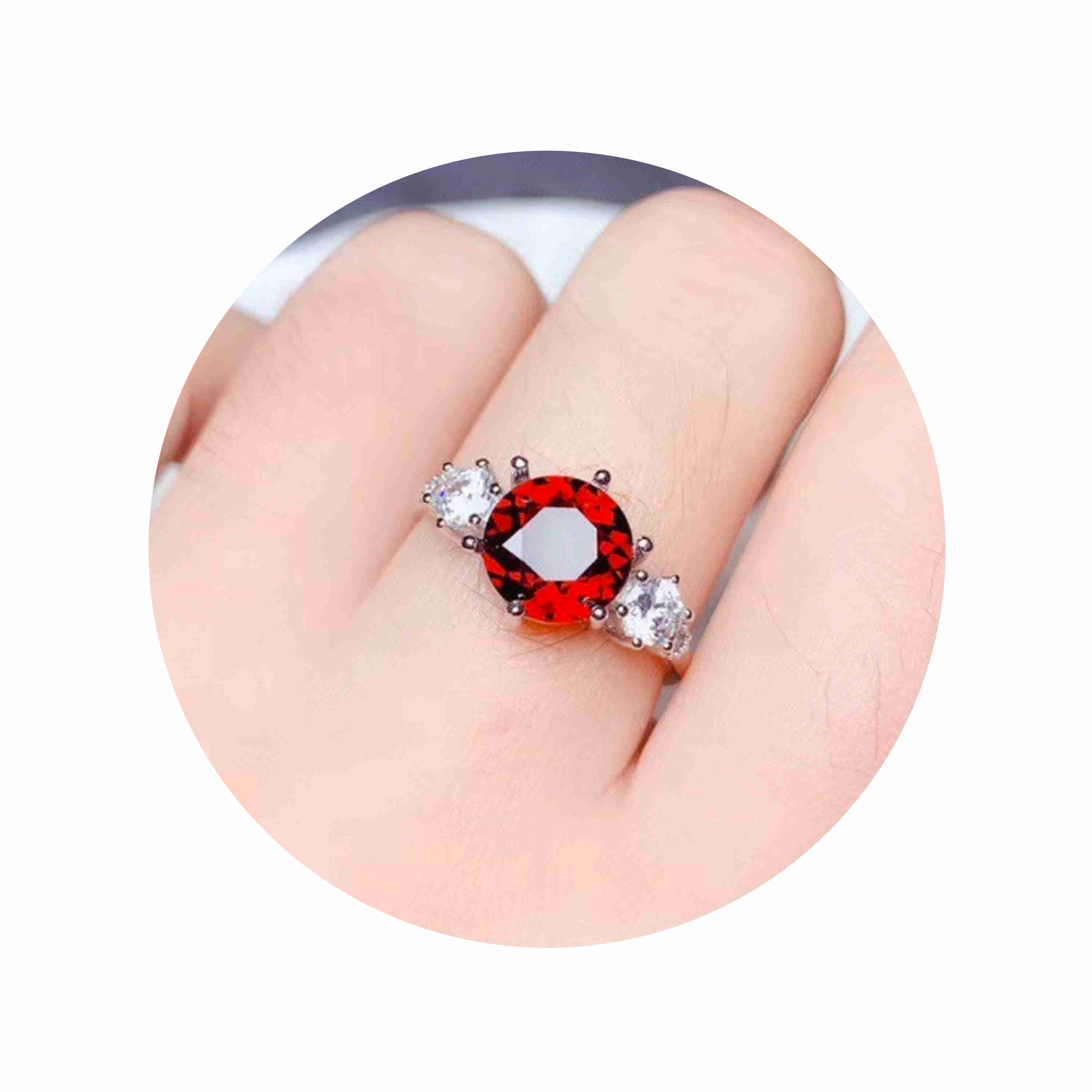3-8MM round simple rose gold silver Gems CZ stone prong bezel solid 925 sterling silver adjustable ring settings 1210034