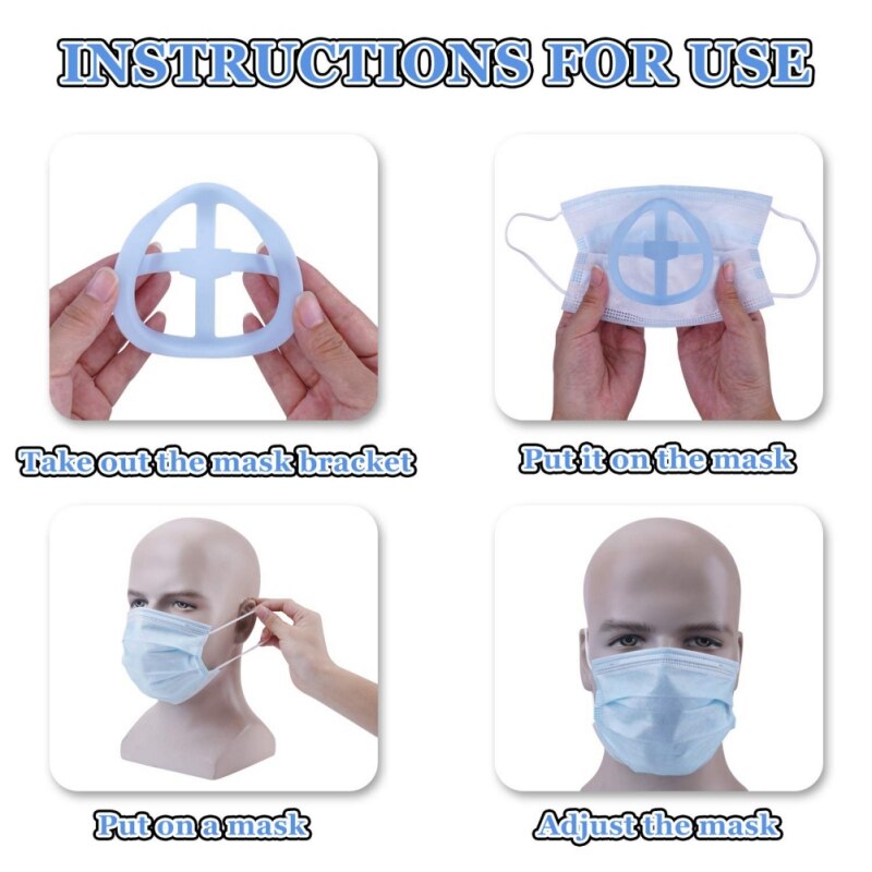 5/10Stck 3D Maske Halterung Maske Zubehör Atmen Reibungslos Und Kühle Maske Halfter Atmungsaktiv Gesundheits Zubehör