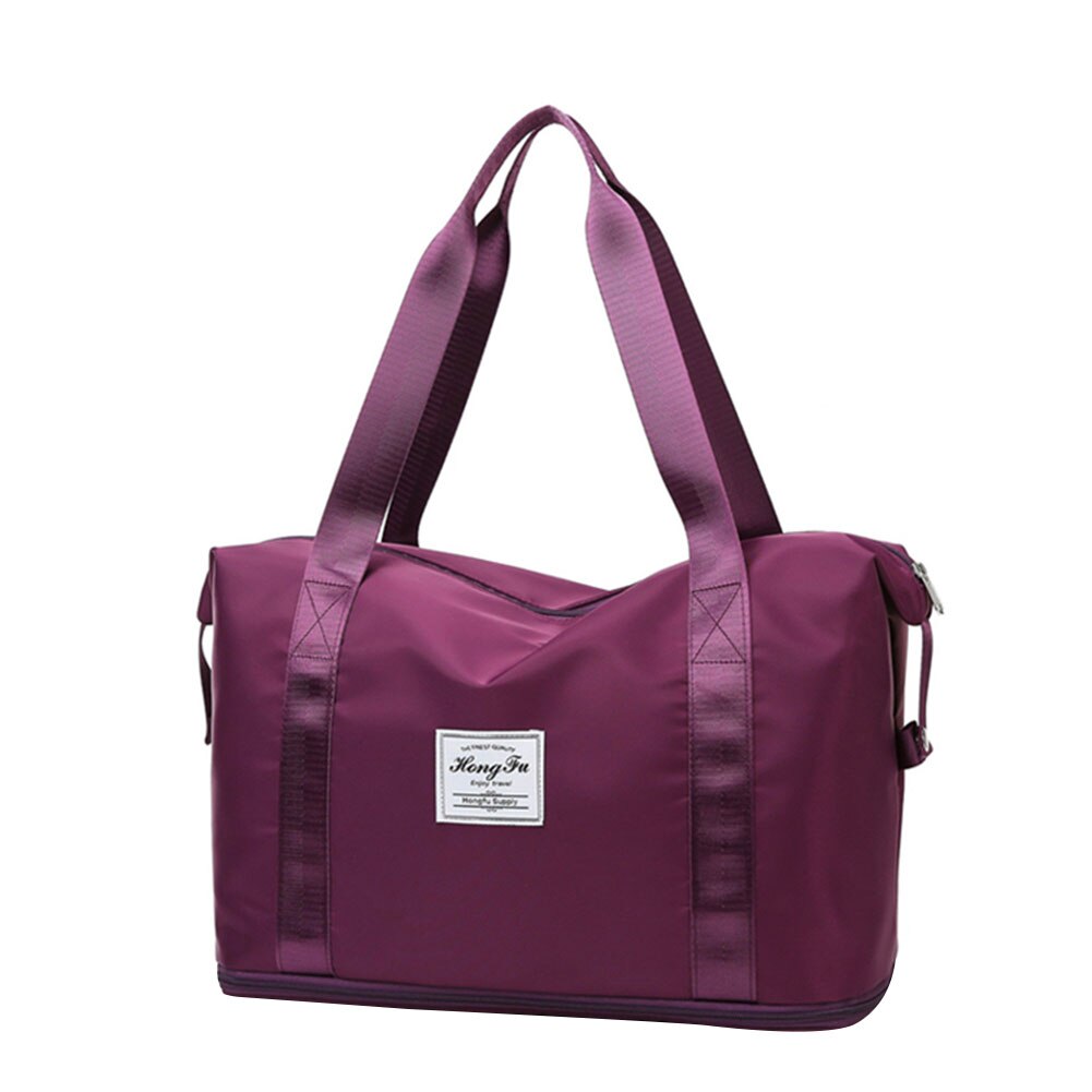 Per il tempo libero borsa Da Viaggio di Fitness Borsa di Nylon Portatile Borsa Bagaglio A Mano Degli Uomini di Multi-funzionale Grande Organizzatore di Viaggi Tote: B Burgundy