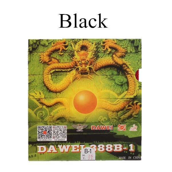 Dawei 388b-1 Quick Attack) Short Pips-out Table Tennis (PingPong) Rubber With Sponge: black