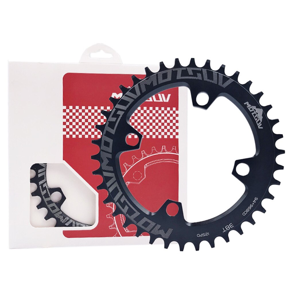 MOTSUV redondo 94 + 96mm 94BCD/96BCD 32/34/36/38T plato de bicicleta de montaña MTB para ALIVIO M4000 M4050 NX GX X1 piezas de manivela: Round 38T Black