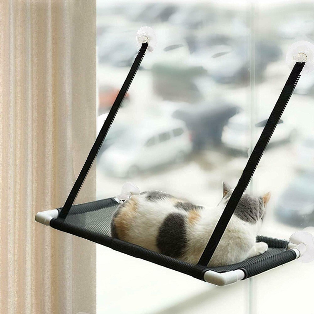 Chat hamac lit fenêtre pour animaux de compagnie perche siège monté étagère lit suspendu avec ventouses chats Kitty canapé se prélasser lit chats fenêtre balançoire