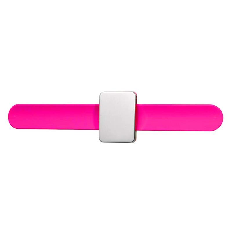 Magnético muñeca coser alfiletero magnético aguja aspirador de silicona muñequera de imán pulsera Pin titular pulsera DIY de coser: pink
