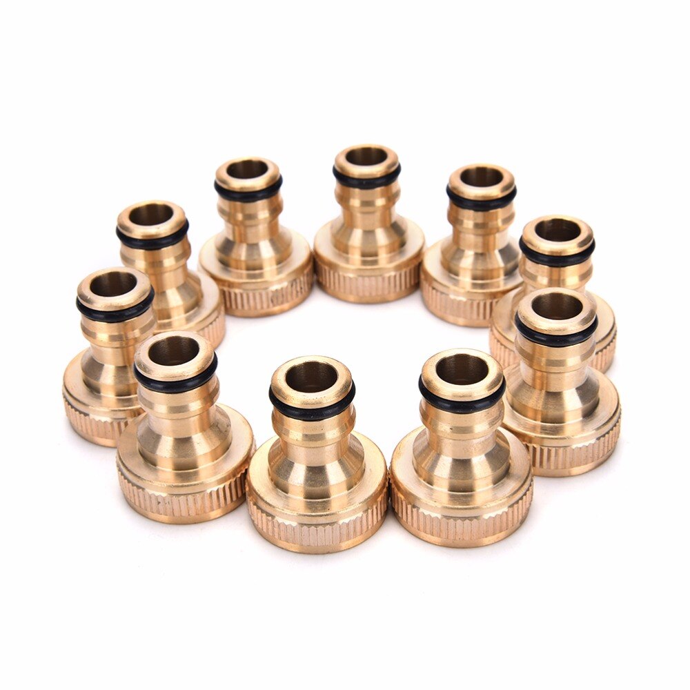 2PCS/set Brass Threaded Tap Garden Hose Connect Adaptor Fitting Pipe Kitchen Tap Water Pipe Connector Garden Watering Tools