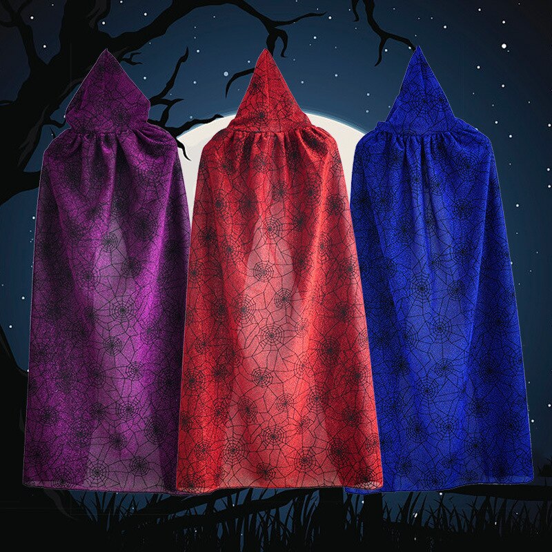 Halloween men women cosplay costume Spider Web Cloak Adult Costumes Death Vampire Sorcerer party halloween costumes for women