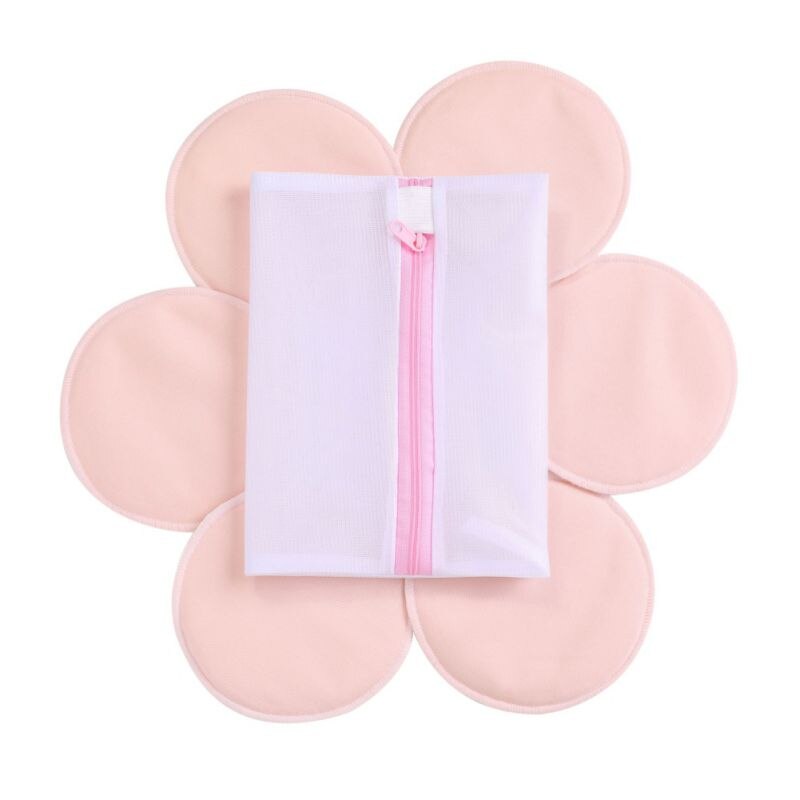 (6 Pack) Bamboe Verpleging Pads Met Bonus Waszak Herbruikbare Wasbare Borstvoeding Pad