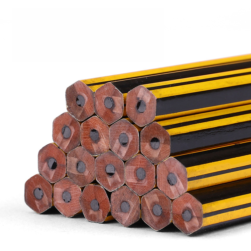 Paquete de 12 lápices de madera HB para niños, lápiz para escribir hexagonal estándar para niños, estudiantes, escuela, suministros de oficina, papelería