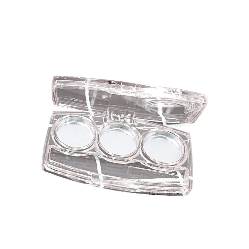 Estuche de plástico para sombra de ojos Vacío claro, caja de lápices de labios con forma rectangular, bandeja de paleta de pigmentos, dispensador de maquillaje, herramienta cosmética