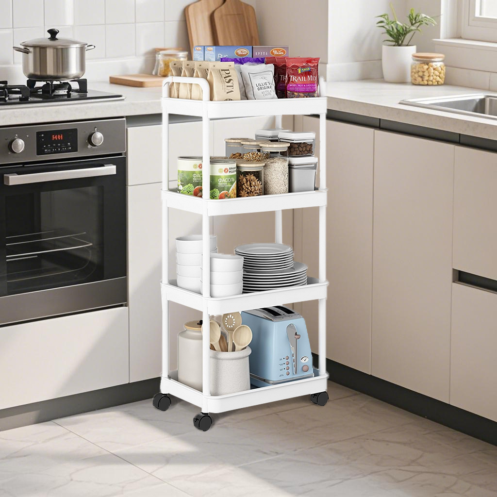 Carro de almacenamiento multifuncional para cocina con ruedas, estante de almacenamiento móvil, organizador de carrito, accesorios para el hogar
