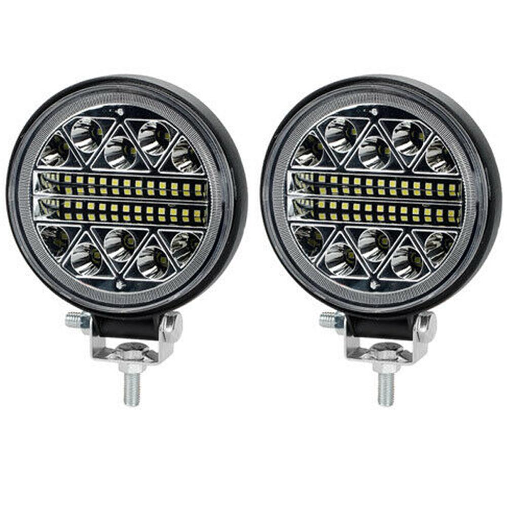 2Pcs Round LED Work Lights Off Road Spotlight 102W 12V/24V 13600LM LED Car Light Bright Beam For SUV ATV Truck Motorcycle Light