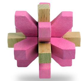 colorful wooden Luban Lock Classic IQ Wooden Puzzle Mind Brain Teasers Burr Puzzles Game Toys for Adults Children: 7