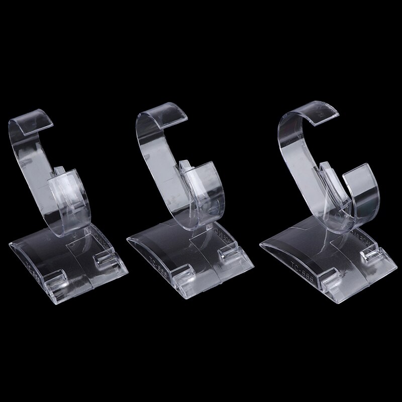 3 kpl/setti läpinäkyvä kirkas akryyli kelloteline teline työkalu rannekello kevyt teline kotelo