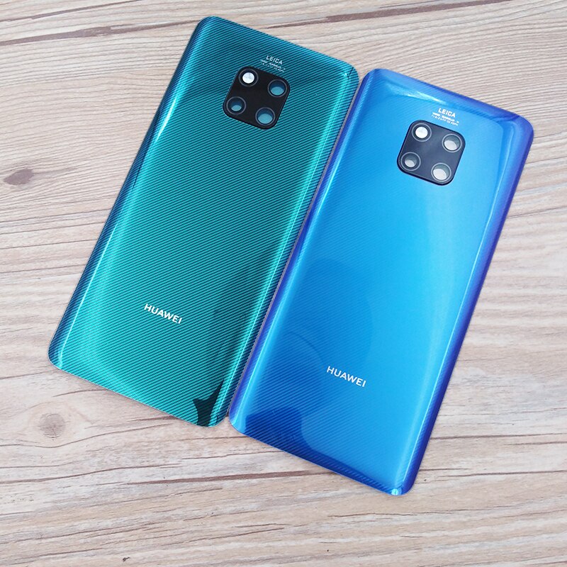 Huawei Mate 20 Pro Cover posteriore in vetro custodia porta posteriore custodia batteria parti di riparazione di ricambio per Mate20 Pro con obiettivo fotocamera + Logo