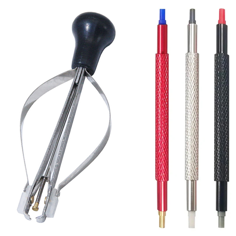 Prensador de manecillas de reloj, extractor de agujas de reloj, herramienta de extracción de ajuste, herramienta de reparación de relojes, Kit de accesorios de relojero: Marrón