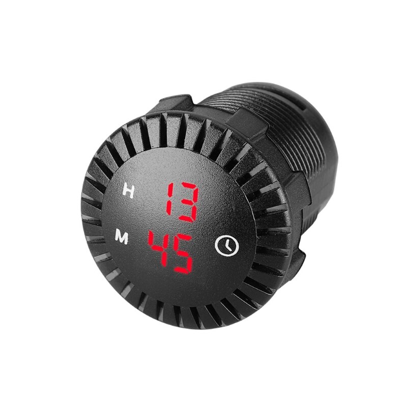 Reloj Digital táctil para coche, dispositivo electrónico con pantalla LED, resistente al agua, 12V/24V, para barco, camión, motocicleta, 24 horas: Red 2