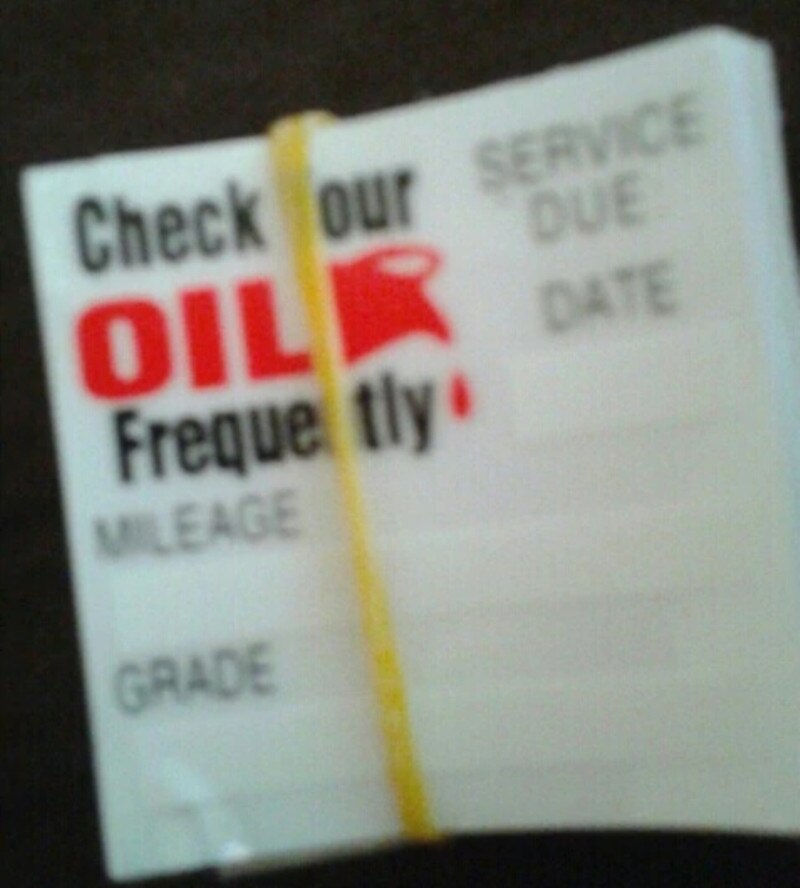 50pcs Transparent Oil Change Service Friendly Electrostatic Sticker Reminder Stickers Special Small Size