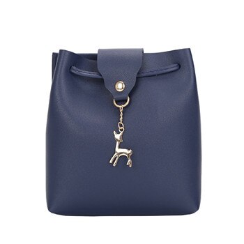 SFG Women Bag Satchel Crossbody Bags PU Leather Vintage Ladies Handbag Bolsa Feminina Messenger Bags: Blue