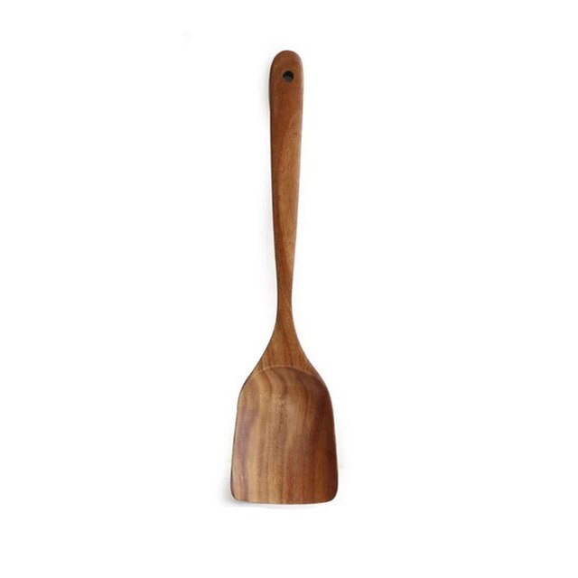 1PC Kitchen Wood Spoon Wooden Cooking Utensil Tool/Soup Teaspoon Spatula: Wooden Spatula