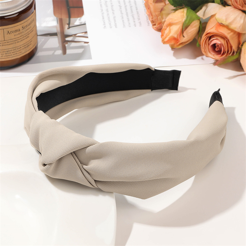 Minimalistische dameshoofdbanden Effen keperstof Geknoopte haarbanden voor dames Meisjes Casual winkelen Reizen Hoofddekselaccessoires