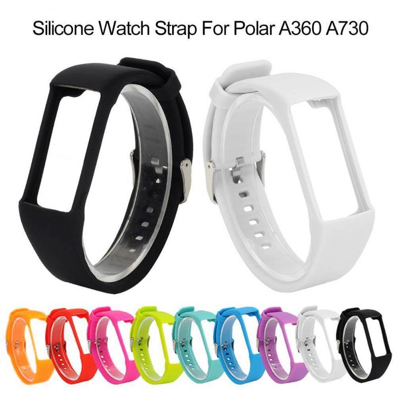 Correa de silicona para muñeca, repuesto de correa de silicona con hebilla para Polar A360 A370