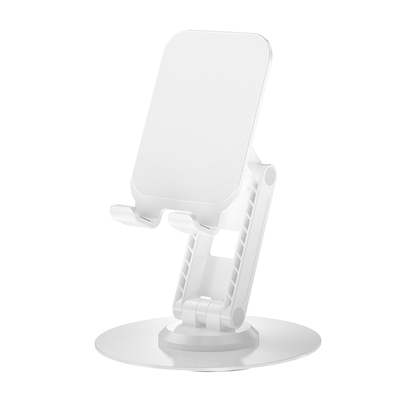 360 ° drehen Metall Schreibtisch praktisch Halfter Ständer für iPhone iPad Xiaomi verstellbare Schreibtisch-Tablette-Halfter Tisch praktisch-Ständer: Weiß